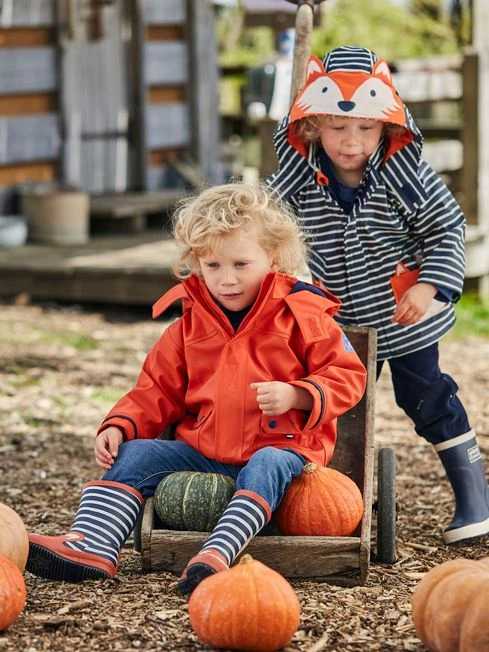 Jojo Maman Bebe JoJo Maman Bébé Navy Ecru Stripe Navy Stripe Fox Wellies 6 Jojo Maman Bebe JoJo Maman Bébé Navy Ecru Stripe Navy Stripe Fox Wellies - Image 4