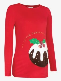 Jojo Maman Bebe JoJo Maman Bébé Red Christmas Pudding Maternity Tops -Jojo Maman Bebe C30458s6