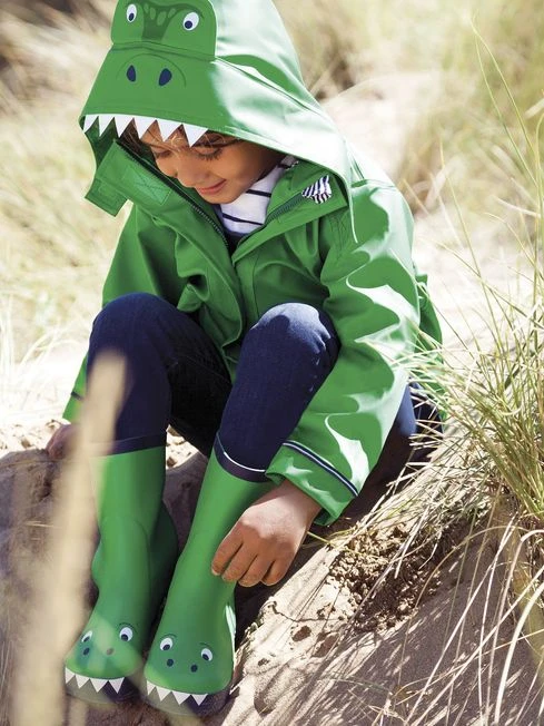 Jojo Maman Bebe JoJo Maman Bébé Green Dino Wellies 4 Jojo Maman Bebe JoJo Maman Bébé Green Dino Wellies - Image 2