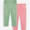 Jojo Maman Bebe JoJo Maman Bébé Green 2-Pack & Pink Jersey Cord Jeggings -Jojo Maman Bebe C35104s