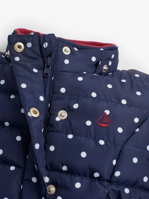 Jojo Maman Bebe JoJo Maman Bébé Navy White Dot Navy & White Dot Cosy Puffer Jacket 7 Jojo Maman Bebe JoJo Maman Bébé Navy White Dot Navy & White Dot Cosy Puffer Jacket - Image 5