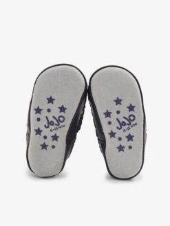 Jojo Maman Bebe JoJo Maman Bébé Navy Ecru Stripe Navy & Ecru Stripe Highland Cow Moccasin Slipper Socks -Jojo Maman Bebe C38249s2