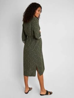 Jojo Maman Bebe JoJo Maman Bébé Khaki Animal Print Shirt Maternity Dress -Jojo Maman Bebe C38644s3