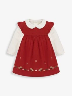 Jojo Maman Bebe JoJo Maman Bébé Red 2-Piece Robin Baby Dress & Body Set -Jojo Maman Bebe C38840s2