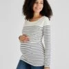 Jojo Maman Bebe JoJo Maman Bébé Ecru Navy Stripe Stripe Maternity & Nursing Top 1 Jojo Maman Bebe JoJo Maman Bébé Ecru Navy Stripe Stripe Maternity & Nursing Top -Jojo Maman Bebe C39531s
