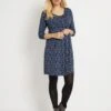 Jojo Maman Bebe JoJo Maman Bébé Navy Pretty Floral Maternity & Nursing Pleat Tunic Dress -Jojo Maman Bebe C39993s