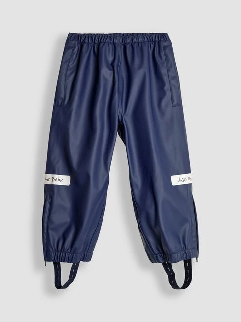 Jojo Maman Bebe JoJo Maman Bébé Navy Kids' Pack-Away Waterproof Trousers 4 Jojo Maman Bebe JoJo Maman Bébé Navy Kids' Pack-Away Waterproof Trousers - Image 2