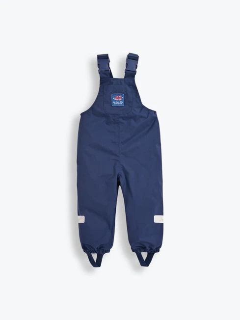Jojo Maman Bebe JoJo Maman Bébé Navy Girls Pack-Away Waterproof Dungarees 5 Jojo Maman Bebe JoJo Maman Bébé Navy Girls Pack-Away Waterproof Dungarees - Image 3