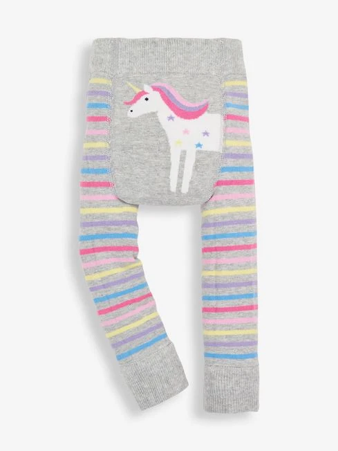 Jojo Maman Bebe JoJo Maman Bébé Marl Grey Grey Unicorn Stripe Baby Leggings 4 Jojo Maman Bebe JoJo Maman Bébé Marl Grey Grey Unicorn Stripe Baby Leggings - Image 2