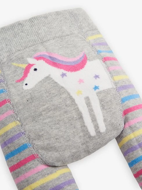 Jojo Maman Bebe JoJo Maman Bébé Marl Grey Grey Unicorn Stripe Baby Leggings 5 Jojo Maman Bebe JoJo Maman Bébé Marl Grey Grey Unicorn Stripe Baby Leggings - Image 3