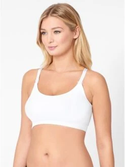 Jojo Maman Bebe JoJo Maman Bébé White Cotton Rich Seamless Maternity & Nursing Bra