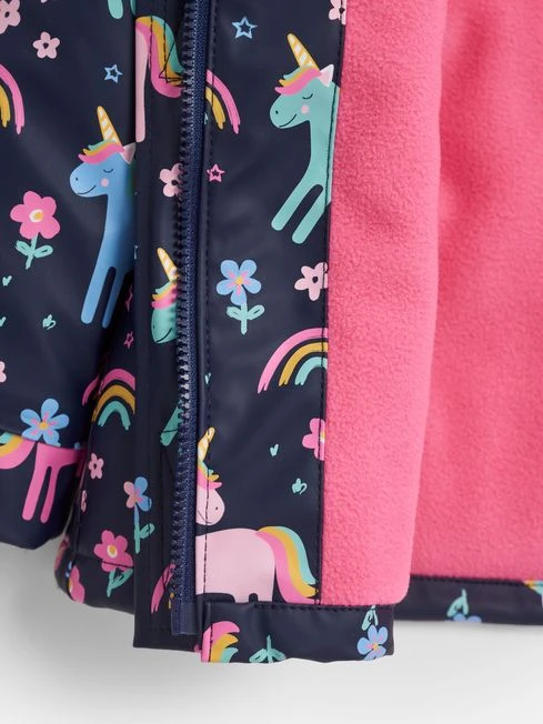 Jojo Maman Bebe JoJo Maman Bébé Navy Unicorn Cosy Waterproof Jacket 7 Jojo Maman Bebe JoJo Maman Bébé Navy Unicorn Cosy Waterproof Jacket - Image 5