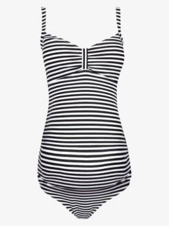 Jojo Maman Bebe JoJo Maman Bébé Black Stripe Maternity Tankini 10 Jojo Maman Bebe JoJo Maman Bébé Black Stripe Maternity Tankini -Jojo Maman Bebe C42580s4