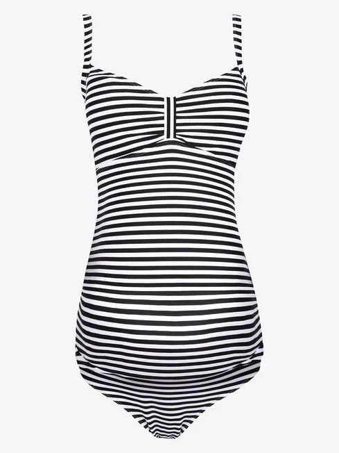 Jojo Maman Bebe JoJo Maman Bébé Black Stripe Maternity Tankini 6 Jojo Maman Bebe JoJo Maman Bébé Black Stripe Maternity Tankini - Image 4