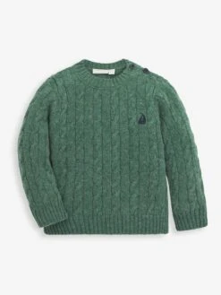 Jojo Maman Bebe JoJo Maman Bébé Green Cable Knit Jumpers