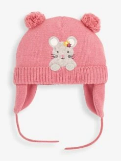 Jojo Maman Bebe JoJo Maman Bébé Pink Mouse Appliqué Hat -Jojo Maman Bebe C42867s4