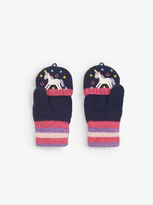 Jojo Maman Bebe JoJo Maman Bébé Navy Unicorn Embroidered Gloves 5 Jojo Maman Bebe JoJo Maman Bébé Navy Unicorn Embroidered Gloves - Image 3