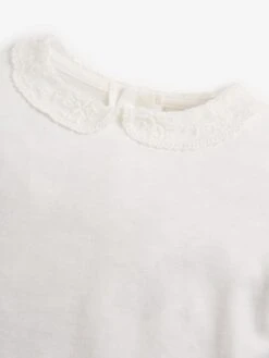 Jojo Maman Bebe JoJo Maman Bébé Cream Lace Collar Top -Jojo Maman Bebe C44192s5