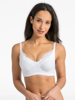 Jojo Maman Bebe JoJo Maman Bébé White Lace Trim Maternity & Nursing Bra