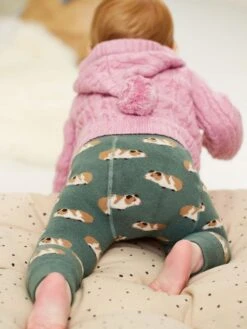 Jojo Maman Bebe JoJo Maman Bébé Green Guinea Pig Extra Thick Baby Leggings -Jojo Maman Bebe C45024s2