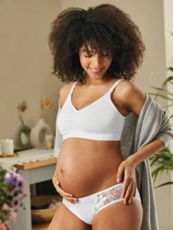 Jojo Maman Bebe JoJo Maman Bébé White 3-Pack Lace Trim Maternity Knickers -Jojo Maman Bebe C45301s3