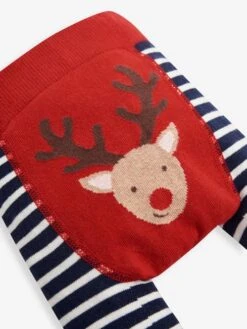 Jojo Maman Bebe JoJo Maman Bébé Red Reindeer Stripe Baby Leggings -Jojo Maman Bebe C45313s4