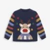 Jojo Maman Bebe JoJo Maman Bébé Navy Reindeer Jumper -Jojo Maman Bebe C45327s