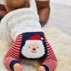 Jojo Maman Bebe JoJo Maman Bébé Red Father Christmas Striped Baby Leggings 1 Jojo Maman Bebe JoJo Maman Bébé Red Father Christmas Striped Baby Leggings -Jojo Maman Bebe C45340s