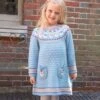 Jojo Maman Bebe JoJo Maman Bébé Blue Snowman Fair Isle Knitted Dress -Jojo Maman Bebe C45764s