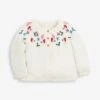 Jojo Maman Bebe JoJo Maman Bébé Cream Christmas Embroidered Cardigan -Jojo Maman Bebe C46789s