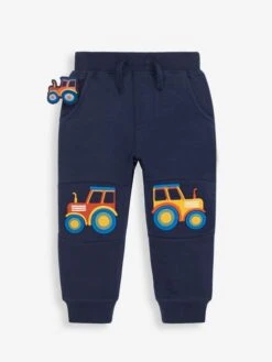 Jojo Maman Bebe JoJo Maman Bébé Navy Tractor Appliqué Knee Joggers -Jojo Maman Bebe C50617s3