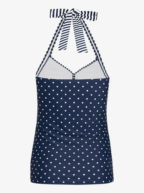 Jojo Maman Bebe JoJo Maman Bébé Navy Spot Maternity Tankini 6 Jojo Maman Bebe JoJo Maman Bébé Navy Spot Maternity Tankini - Image 4