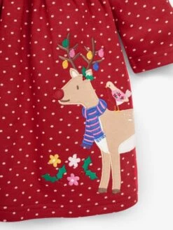 Jojo Maman Bebe JoJo Maman Bébé Red Reindeer Appliqué Dress 7 Jojo Maman Bebe JoJo Maman Bébé Red Reindeer Appliqué Dress -Jojo Maman Bebe C52028s2