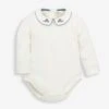 Jojo Maman Bebe JoJo Maman Bébé Ecru Tractor Embroidered Collar Body -Jojo Maman Bebe C52843s