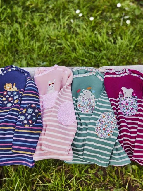 Jojo Maman Bebe JoJo Maman Bébé Pink Bunny Pocket Breton Top 5 Jojo Maman Bebe JoJo Maman Bébé Pink Bunny Pocket Breton Top - Image 3