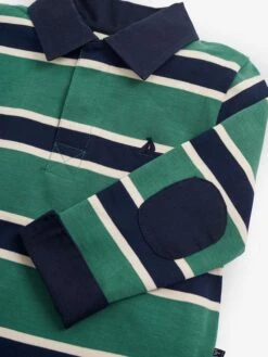 Jojo Maman Bebe JoJo Maman Bébé Green Stripe Rugby Top -Jojo Maman Bebe C59275s6