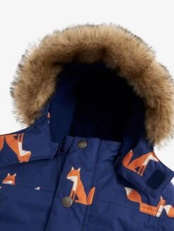 Jojo Maman Bebe JoJo Maman Bébé Fox Navy Print Parka -Jojo Maman Bebe C59516s2
