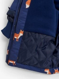 Jojo Maman Bebe JoJo Maman Bébé Fox Navy Print Parka -Jojo Maman Bebe C59516s5