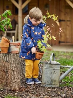 Jojo Maman Bebe JoJo Maman Bébé Fox Navy Print Parka -Jojo Maman Bebe C59516s7