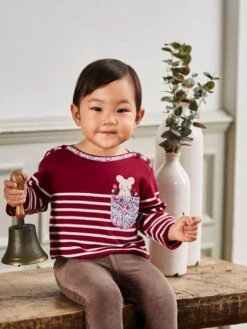 Jojo Maman Bebe JoJo Maman Bébé Berry Mouse Pocket Breton Top