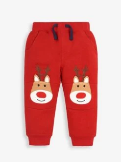 Jojo Maman Bebe JoJo Maman Bébé Red Reindeer Appliqué Knee Joggers -Jojo Maman Bebe C63181s3