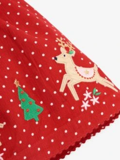 Jojo Maman Bebe JoJo Maman Bébé Red Reindeer Appliqué Cord Dress -Jojo Maman Bebe C63376s4