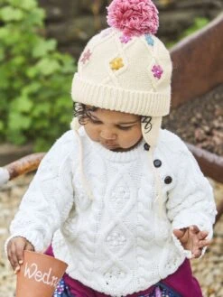 Jojo Maman Bebe JoJo Maman Bébé Cream Cosy Cable Jumper