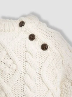 Jojo Maman Bebe JoJo Maman Bébé Cream Cosy Cable Jumper 9 Jojo Maman Bebe JoJo Maman Bébé Cream Cosy Cable Jumper -Jojo Maman Bebe C64341s3