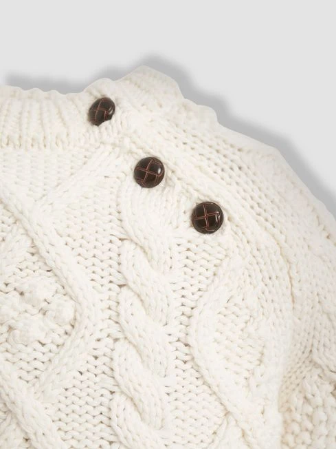 Jojo Maman Bebe JoJo Maman Bébé Cream Cosy Cable Jumper 5 Jojo Maman Bebe JoJo Maman Bébé Cream Cosy Cable Jumper - Image 3