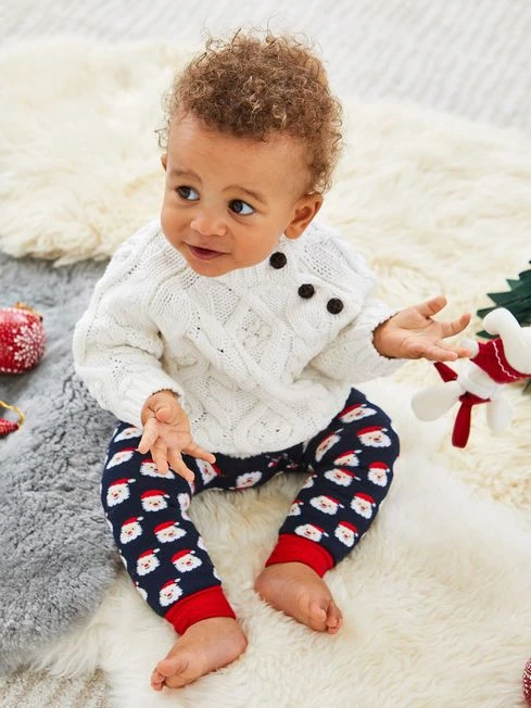 Jojo Maman Bebe JoJo Maman Bébé Cream Cosy Cable Jumper 6 Jojo Maman Bebe JoJo Maman Bébé Cream Cosy Cable Jumper - Image 4