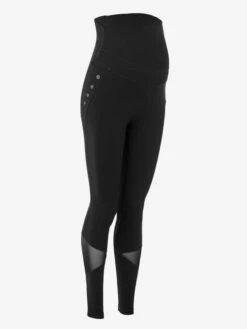 Jojo Maman Bebe JoJo Maman Bébé Black Mesh Panel Perfomance Maternity Workout Leggings -Jojo Maman Bebe C65014s3