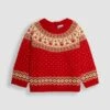 Jojo Maman Bebe JoJo Maman Bébé Red Reindeer Fair Isle Jumper -Jojo Maman Bebe C68999s
