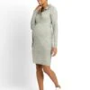 Jojo Maman Bebe JoJo Maman Bébé Marl Grey Collared Knitted Maternity Dress -Jojo Maman Bebe C71748s