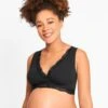 Jojo Maman Bebe JoJo Maman Bébé Black Lace Trim Maternity & Nursing Sleep Bra -Jojo Maman Bebe C73698s